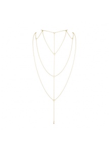 Ozdoba z łańcuszków na dekolt lub plecy - Bijoux Indiscrets  Magnifique Back & Cleavage Chain  Złoty