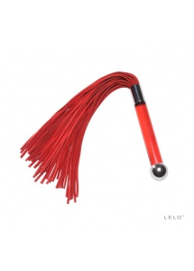 Lelo Sensua Suede Whip – Ekskluzywny pejcz skórzany  czerwony