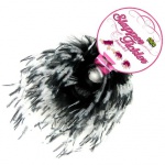 Sportsheets Tickler Bracelet – Bransoleta z piórek do pieszczot biało-czarna