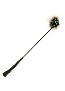 S&M Whip & Tickle – Pejcz z dwoma końcówkami czarny