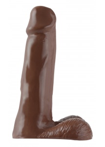 Dildo realistyczne - PIPEDREAM Basix Rubber Works 8" Dong brązowy