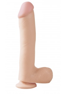 Dildo realistyczne z przyssawką - PIPEDREAM Basix Rubber Works 10" Dong with Suction Cup Cielisty