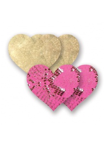 Nakładki na sutki bieliźniane - Nippies Print Snake Charms Heart