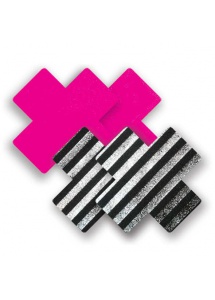 Nakładki na sutki bieliźniane - Nippies Print Sex Pistol Cross