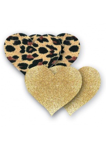 Nakładki na sutki bieliźniane - Nippies Print Domenico Heart