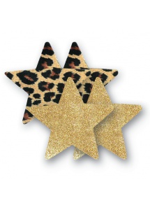 Nakładki na sutki bieliźniane - Nippies Print Domenico Star