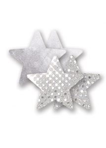 Nakładki na sutki bieliźniane - Nippies Solid Studio Silver Star