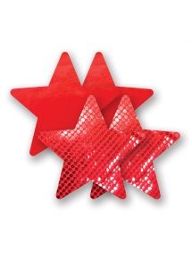 Nakładki na sutki bieliźniane - Nippies Solid Red Star
