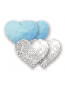 Nakładki na sutki bieliźniane - Nippies Bride Something Blue Heart