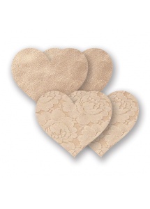 Nakładki na sutki bieliźniane - Nippies Basic Creme Heart