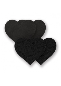 Nakładki na sutki bieliźniane - Nippies Basic Black Heart