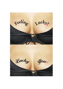 Tatuaże czasowe na dekolt - Ta-Ta-Toos Feeling Lucky? & Lucky You