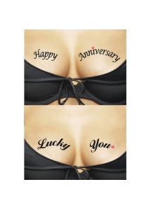 Tatuaże czasowe na dekolt - Ta-Ta-Toos Happy Anniversary & Lucky You