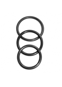 Trzy pierścienie na penisa - S&M Nitrile Cock Ring 3 Pack