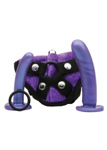 Zestaw strap-on dla początkujących - Tantus Bend Over Beginner Harness Kit  fioletowy