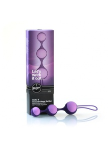 Zestaw kulek Kegla - Key by Jopen Stella III Kegel Ball Set  potrójne, fioletowe