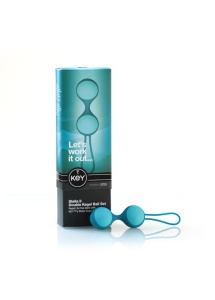 Zestaw kulek Kegla - Key by Jopen Stella II Kegel Ball Set  podwójne, niebieskie