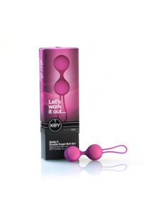 Zestaw kulek Kegla - Key by Jopen Stella II Kegel Ball Set  podwójne, różowe