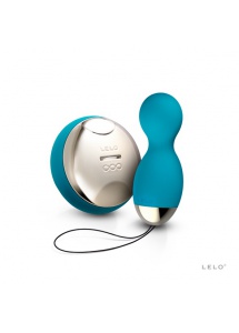 Kulki waginalne wibrujące i rotujące na pilota - Lelo Hula Beads  niebieskie