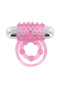 Pierścień z wypustkami na członka - Silicone Clit Flicker Dotted