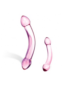 Dildo szklane - Glas Double Trouble Purple Glass Dildo