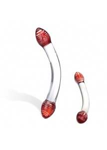 Dildo szklane - Glas Red Head Double Glass