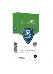 Prezerwatywy z aloesem - Safe Caring Condoms Aloe Vera 10szt