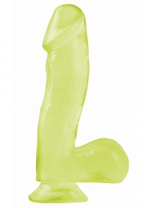 Dildo realistyczne z przyssawką - PIPEDREAM Basix Rubber Works 6.5" Dong with Suction Cup - Zielony