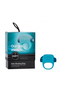 Wibrujący pierścień na penisa - Key by Jopen Halo Cock Ring niebieski