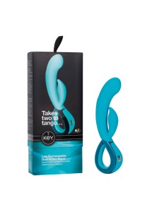 Wibrator z króliczkiem - Key by Jopen Leia Rabbit niebieski