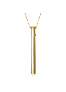 Masażer łechtaczki naszyjnik - Crave Vesper Vibrator Necklace złoto 24K
