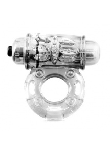 Pierścień erekcyjny ze stymulatorem - The Screaming O Owow Clear 