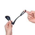 B-VIBE - KOREK ANALNY Z PIERŚCIENIEM NA PENISA CZARNY