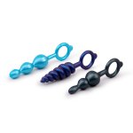 B-VIBE - ZESTAW KORALIKOWYCH KORKÓW ANALNYCH W KOLORZE ZIELONYM