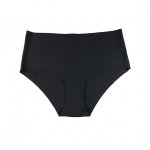 Bezszwowe figi wysokie dwupak - Bye Bra  Invisible High Brief Cieliste i Czarne L