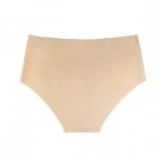Bezszwowe figi wysokie dwupak - Bye Bra  Invisible High Brief Cieliste i Czarne L