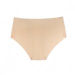 Bezszwowe figi wysokie dwupak - Bye Bra  Invisible High Brief Cieliste i Czarne L