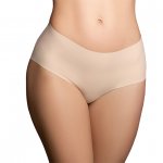Bezszwowe figi wysokie dwupak - Bye Bra  Invisible High Brief Cieliste i Czarne L