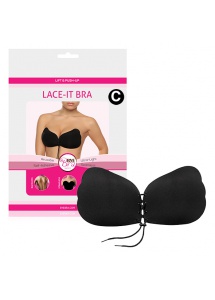 Biustonosz samonośny - Bye Bra Lace-It Czarny - rozmiar D