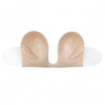 Biustonosz samonośny do głębokich dekoltów - Bye Bra Seamless U-Style Bra Cielisty miseczka C