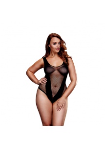 Body z siateczki - Baci Fishnet Jacquard V Teddy 