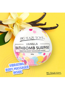 Bomba kąpielowa z wibratorem - Big Teaze Toys Bath Bomb Surprise with Vibrating Body Massager Wanilia  