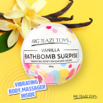 Bomba kąpielowa z wibratorem - Big Teaze Toys Bath Bomb Surprise with Vibrating Body Massager Wanilia  