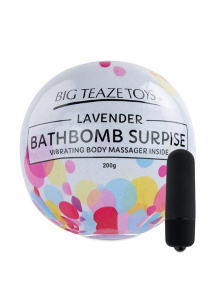 Bomba kąpielowa z wibratorem - Big Teaze Toys Bath Bomb Surprise with Vibrating Body Massager Lawenda