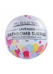 Bomba kąpielowa z wibratorem - Big Teaze Toys Bath Bomb Surprise with Vibrating Body Massager Lawenda