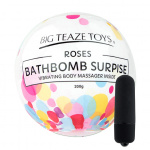 Bomba kąpielowa z wibratorem - Big Teaze Toys Bath Bomb Surprise with Vibrating Body Massager Róża