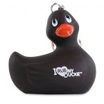 Breloczek - I Rub My Duckie Keychain   Czarny
