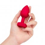 BVibe - Wibrujący Korek Analny Z Pilotem Czerwony Heart Plug M/L