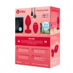 BVibe - Wibrujący Korek Analny Z Pilotem Czerwony Heart Plug M/L