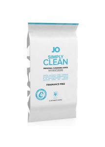 Chusteczki do higieny intymnej - System JO Wipes Clean Fragrance Free Bezzapachowe 12szt 